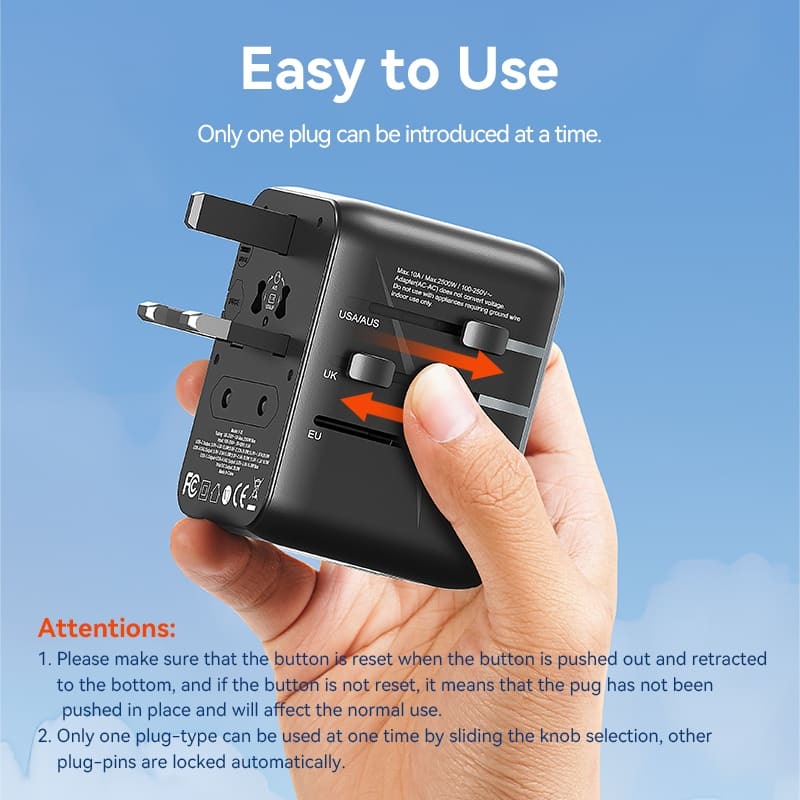 Vention 3-Port USB Universal Travel Adapter Executive Corporate Gifts Singapore