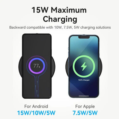 Vention Wireless Charger 15W Black Mirrored Surface Type Executive Corporate Gifts Singapore