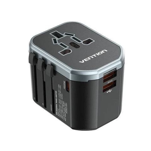 Vention 3-Port USB Universal Travel Adapter