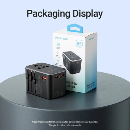 Vention 3-Port GaN USB A/C Universal Travel Adapter Executive Corporate Gifts Singapore