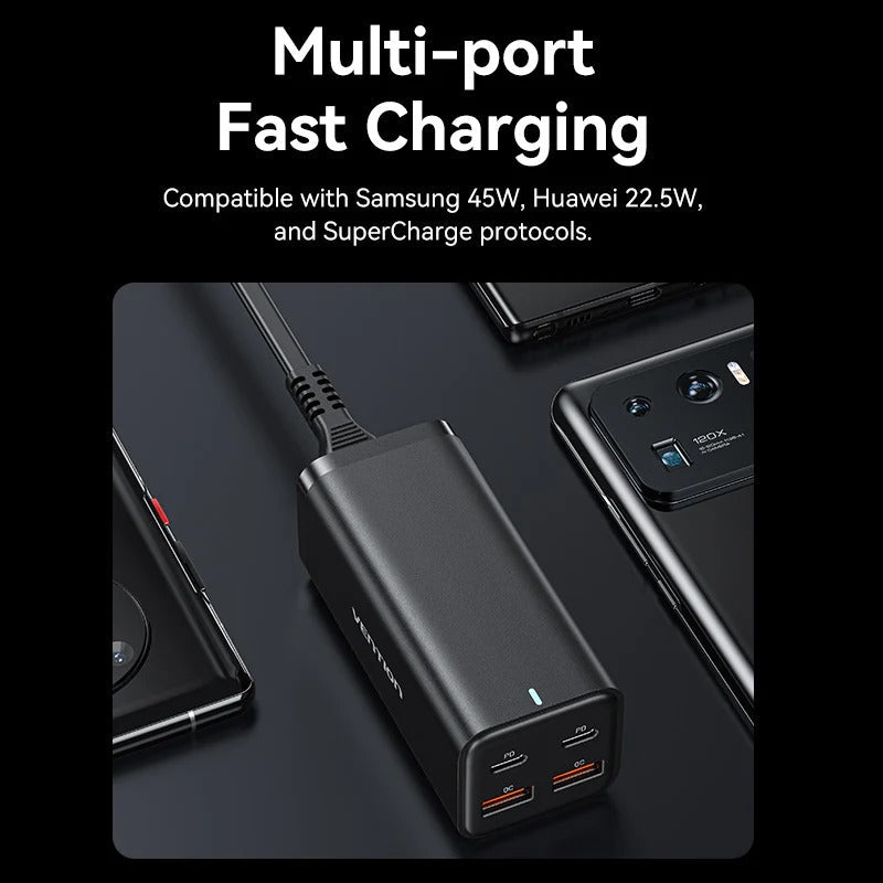 Vention 4-Port USB GaN Charger Executive Corporate Gifts Singapore