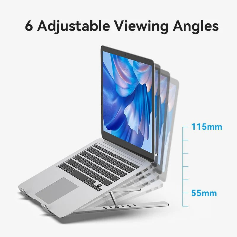 Vention Foldable Laptop Stand Silver Aluminum Alloy Type Executive Gifts Singapore