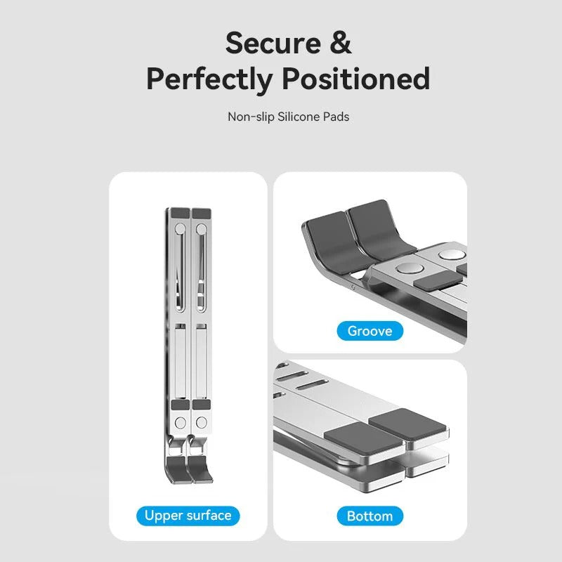 Vention Foldable Laptop Stand Silver Aluminum Alloy Type Executive Gifts Singapore
