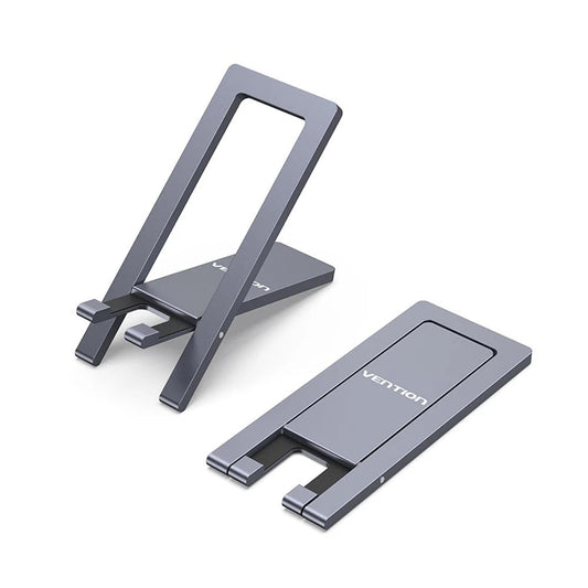 Vention Portable Phone Stand for Desk Black Aluminium Alloy Type Executive Corporate Gifts Singapore