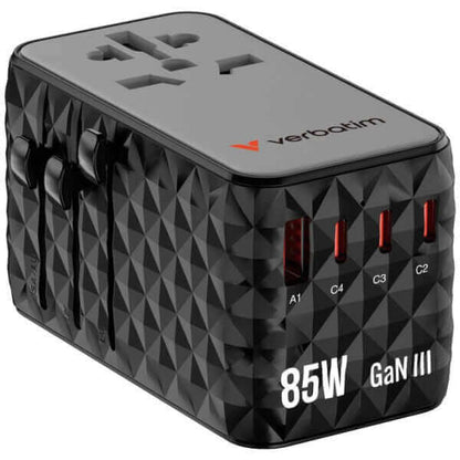 Verbatim Charge ‘n’ Travel Diamond 85W Universal Travel Adapter with Retractable Cable (CNT-02) Corporate Gifts Singapore
