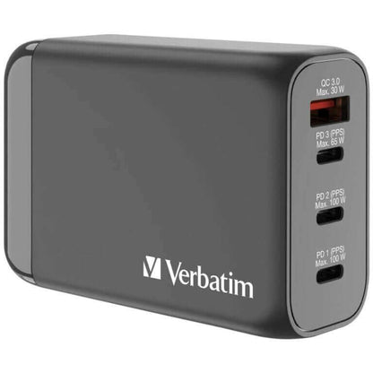 Verbatim 4 Port 100W PD 3.0 & QC 3.0 GaN Travel Charger Corporate Gifts Singapore