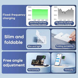 Remax Foldable Wireless Charger features fixed-frequency charging, slim design, and free angle adjustment for versatile use.