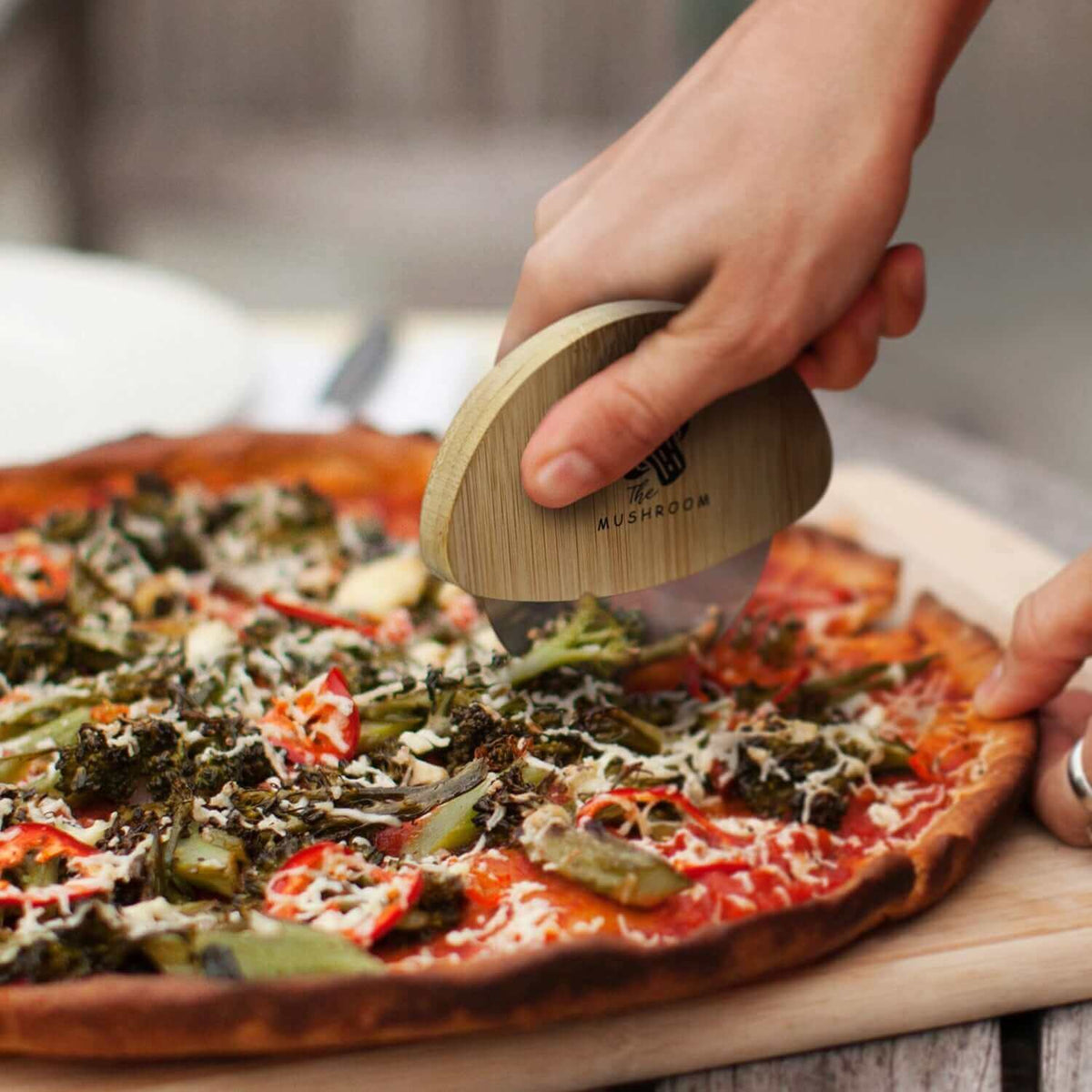 NATURA Bamboo Pizza Cutter Corporate Gifts Singapore