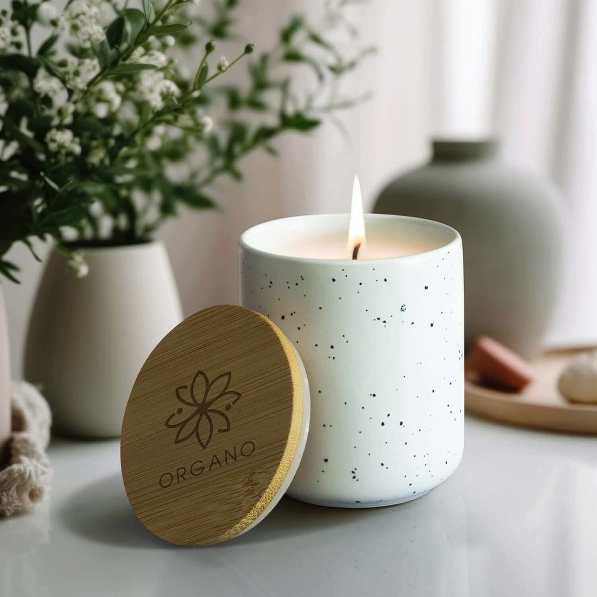 NATURA Candle with Bamboo Lid Corporate Gifts Singapore
