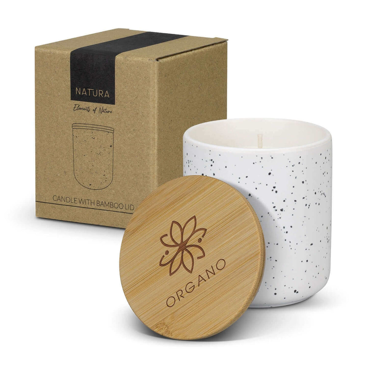 NATURA Candle with Bamboo Lid Corporate Gifts Singapore