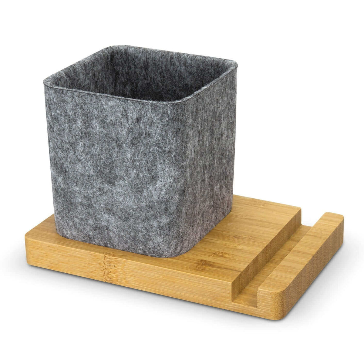 NATURA Bamboo Phone Stand Desk Caddy Corporate Gifts Singapore