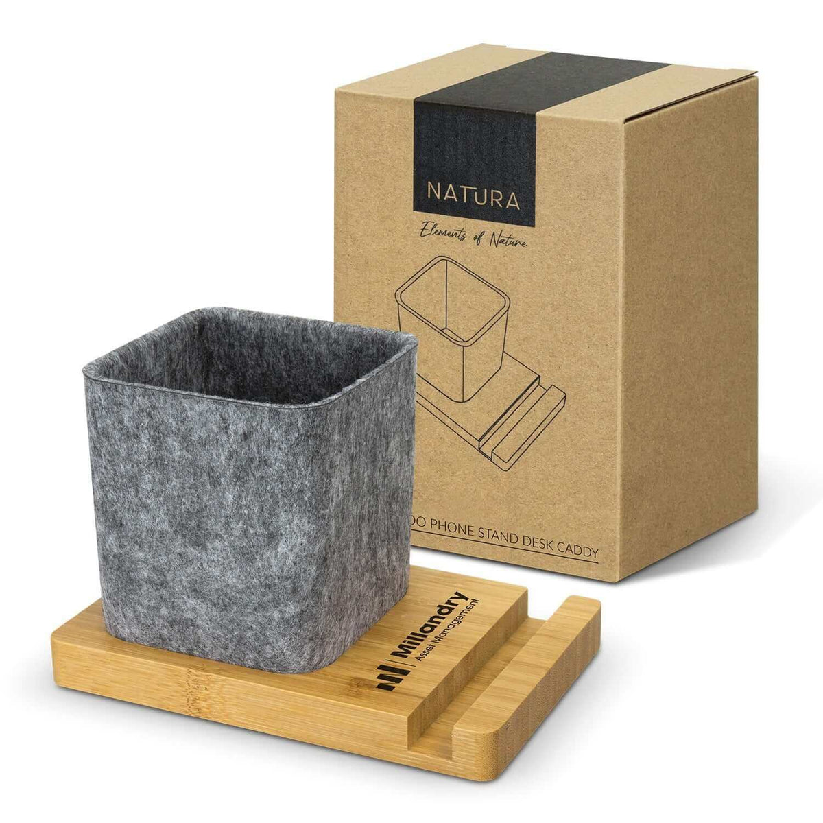 NATURA Bamboo Phone Stand Desk Caddy Corporate Gifts Singapore