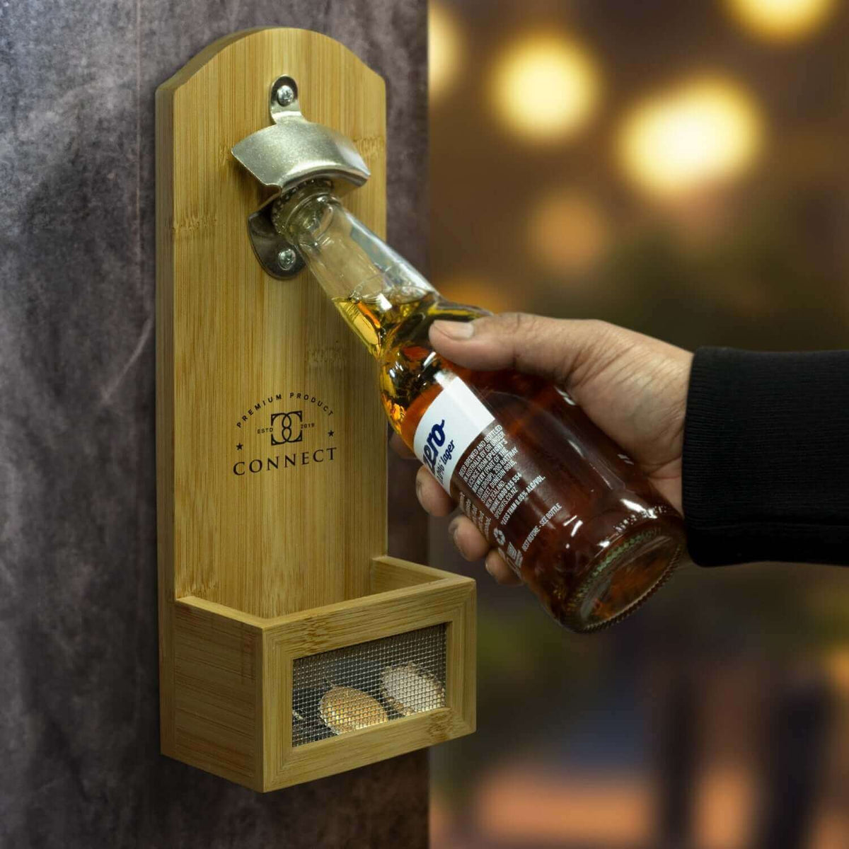 NATURA Bamboo Wall Mounted Bottle Opener Corporate Gifts Singapore