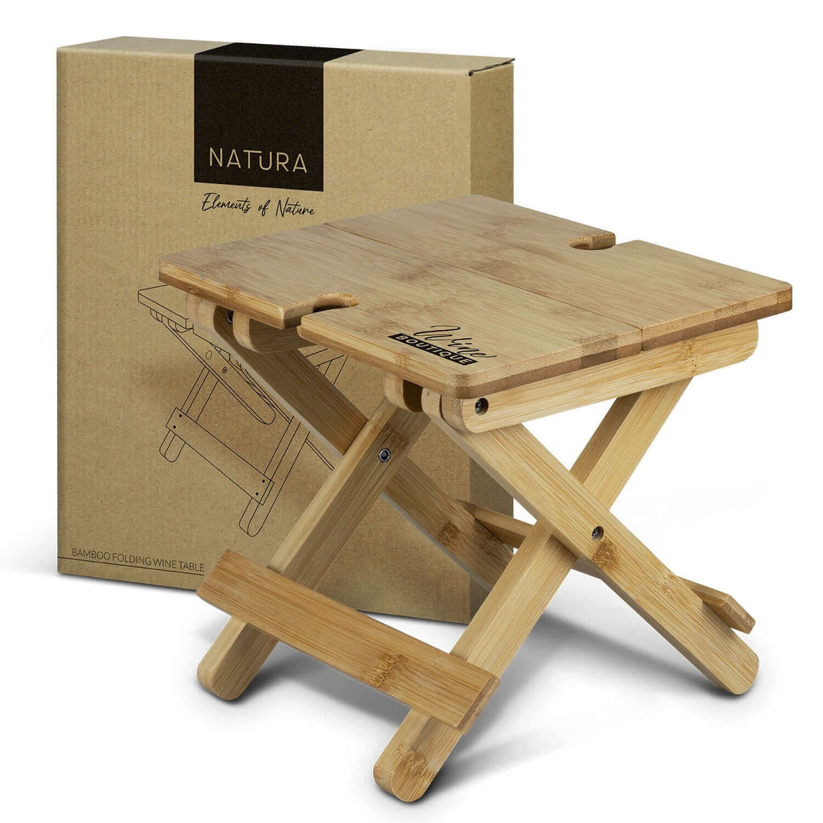 NATURA Bamboo Folding Wine Table Corporate Gifts Singapore