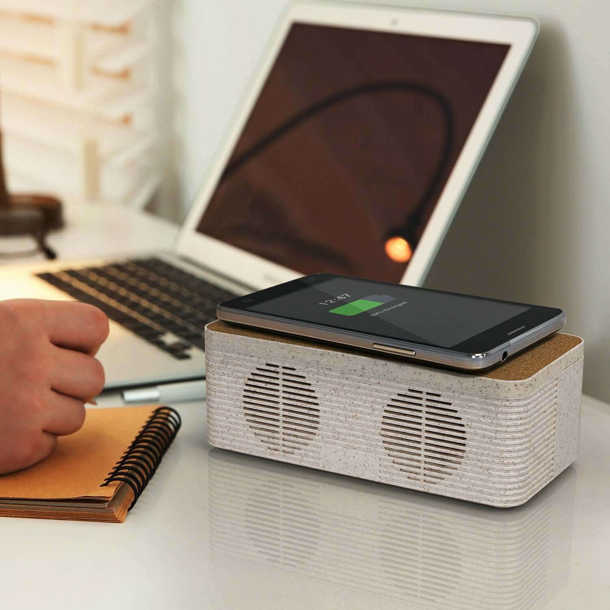 NATURA Oaken Speaker Wireless Charger Corporate Gifts Singapore