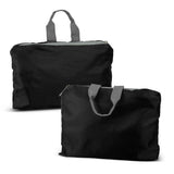 Origami Foldable Duffle Bag shown in black, portable and stylish for travel use, ideal as a corporate gift Singapore.