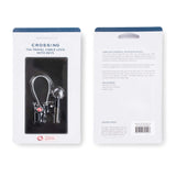 Crossing TSA Travel Cable Lock With Keys packaged with specifications and key details.