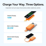 Vention CCC 10000mah Magnetic Wireless Power Bank With Cable showcasing wireless and cable charging options.