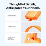 Vention CCC 10000mah Magnetic Wireless Power Bank With Cable features borderless HD display, braided cable, and snap-fit design.