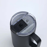 Top view of the Crossing Neo Insulated SS Ceramic Mug W Handle And Lid 500ml with lid open, showcasing its design.