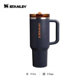STANLEY The 40oz Quencher ProTour Flip Straw Tumbler with FlipStraw and comfort grip handle.