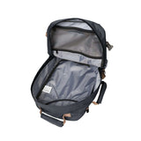 Inside view of the Cabinzero Mini Ultra Light Cabin Bag With Luggage Trackers 28L, showcasing ample packing space.