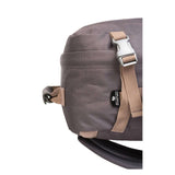 Cabinzero Classic Ultra Light Cabin Bag With Luggage Trackers 36L side view showing strap and brand label
