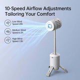 JisuLife Outdoor Fan Ultra1 features 10-speed airflow adjustments for customizable comfort.