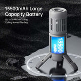 JisuLife Outdoor Fan Ultra1 with 13500mAh large capacity battery for up to 20 hours of cooling.