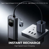 Quickpower World Mini Powerbank With LED Torch Light 10000MAH showcasing instant recharge feature.