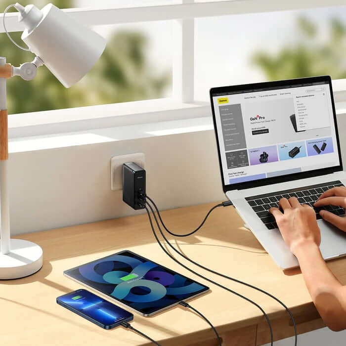 Baseus PowerMega 3 Ports Fast Charger 140W Executive Corporate Gifts Singapore