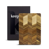 Keepsake Chopping Board with elegant chevron pattern and natural gift box, perfect as a corporate gift.