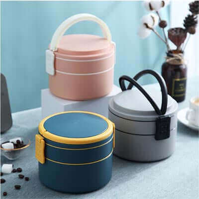BPA-Free Double Layer Lunch Box with Spoon Executive Corporate Gifts Singapore