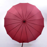 25'' Umbrella with 16 Panels in burgundy color, featuring a sturdy design and auto-open mechanism, perfect corporate gift.