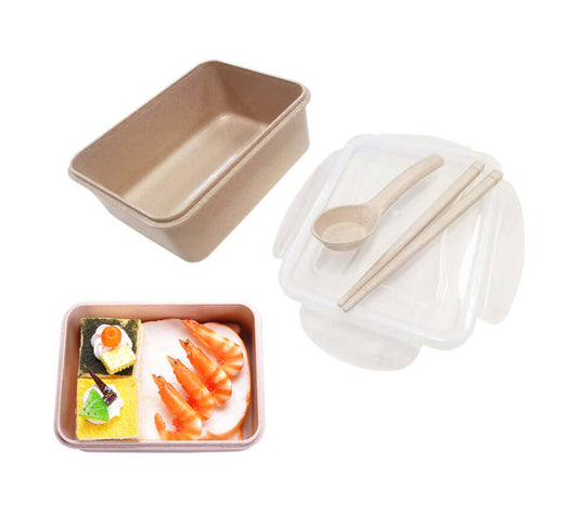 Straw Wheat Lunch Box (No Dividers) Executive Corporate Gifts Singapore