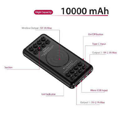 Portable Wireless Powerbank with Suction pads Executive Corporate Gifts Singapore