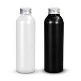 Octiva Aluminium Bottle in white and black colors, 630ml recycled aluminium drink bottle, ideal corporate gift Singapore.