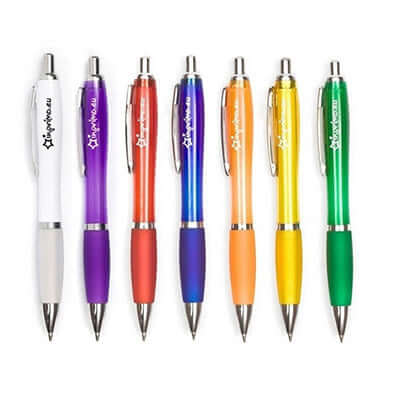 Plastic Ball Pen with Rubber Grip Executive Corporate Gifts Singapore