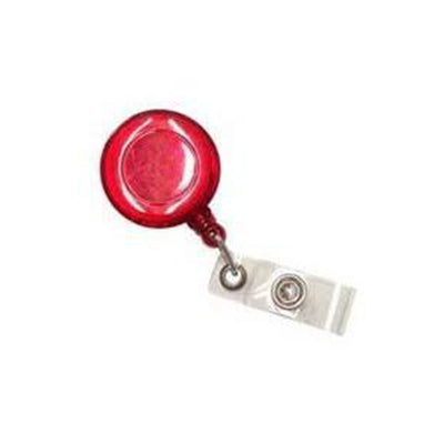 Pull Reel | Opaque Clear Red Round | AbrandZ Corporate Gifts