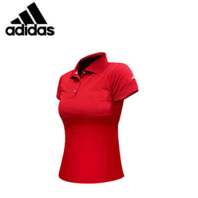 adidas Classic Ladies Polo Shirt in vibrant red color, perfect for executive corporate gifts.