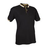 Regular Fit Honeycomb Polo T-shirt with Contrasting Striped Accents | AbrandZ Corporate Gifts