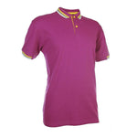 Regular Fit Honeycomb Polo T-shirt with Contrasting Striped Accents | AbrandZ Corporate Gifts