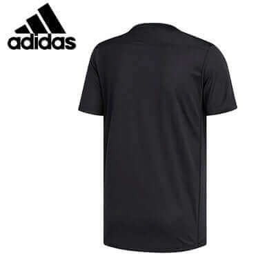 Black adidas Own The Run Tee Shirt shown from the back
