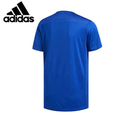 Blue adidas Own The Run Tee Shirt shown from the back