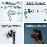 Xiaomi REDMI Buds 8 Pro features highlight smart ANC, triple drivers, AI noise reduction, and Dolby Audio for immersive sound.