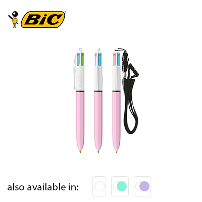 BIC 4 Colours Fashion with Lanyard ballpen Corporate Gift Singapore