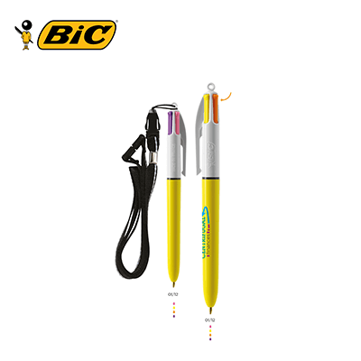 BIC 4 Colours Sun with lanyard ballpen Corporate Gift Singapore