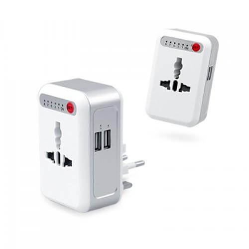 Smart Timing Universal Travel Adaptor With 2 USB Hub Executive Corporate Gifts Singapore