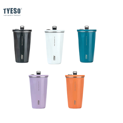 TYESO FLAIR Tumbler with Lid and Retractable Straw