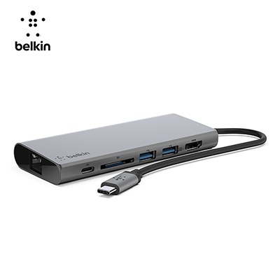 Belkin F4U092btSGY USB-C 6-in-1 Multimedia Hub